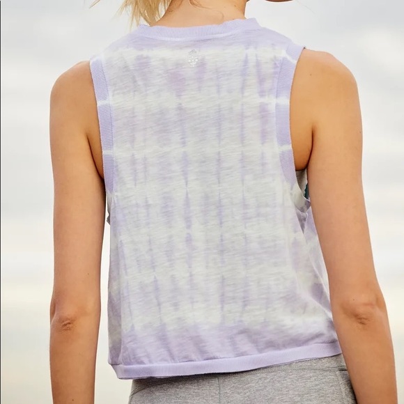 Free People Blue and Lavender Tie-Dye Tank Top - Picture 3 of 5